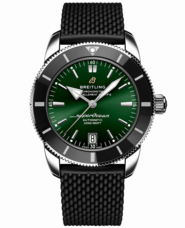 Часы Breitling Superocean Heritage B20 Automatic 42 AB2010121L1S1 — мужские, зеленый