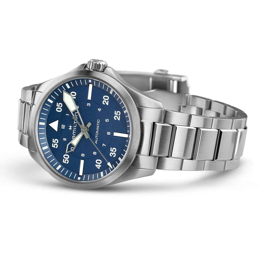 Часы Hamilton Khaki Aviation Pilot Auto H76305140 — синий, сталь