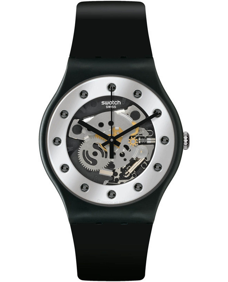 Часы Swatch New Gent Lacquered SUOZ147 — мужские, прозрачный