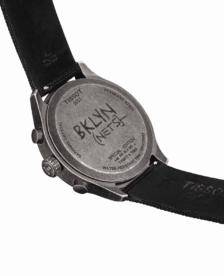 Часы Tissot chrono XL Brooklyn nets T116.617.37.051.02 — металл сталь, тканевый