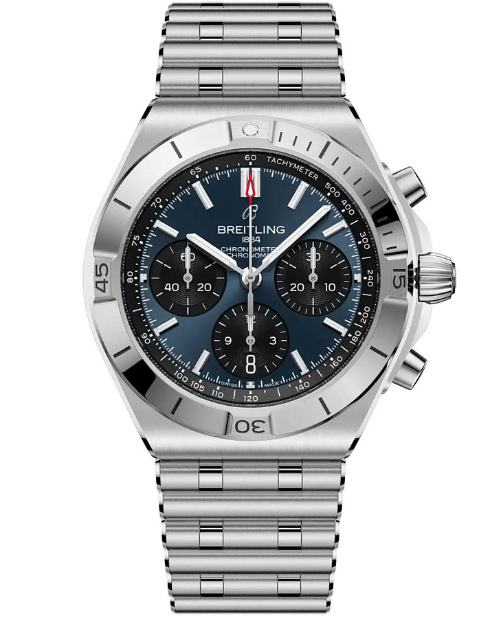Часы Breitling Chronomat B01 Chronograph 42 AB0158101C1A1 — мужские, синий