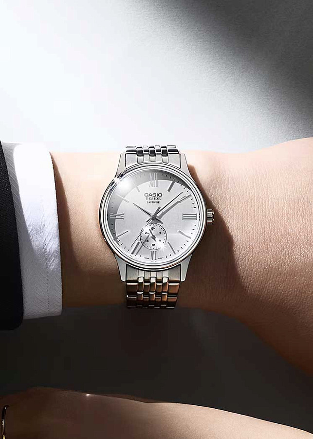 Часы Casio Collection Beside BMS-100D-7A — кварцевые, сталь металл