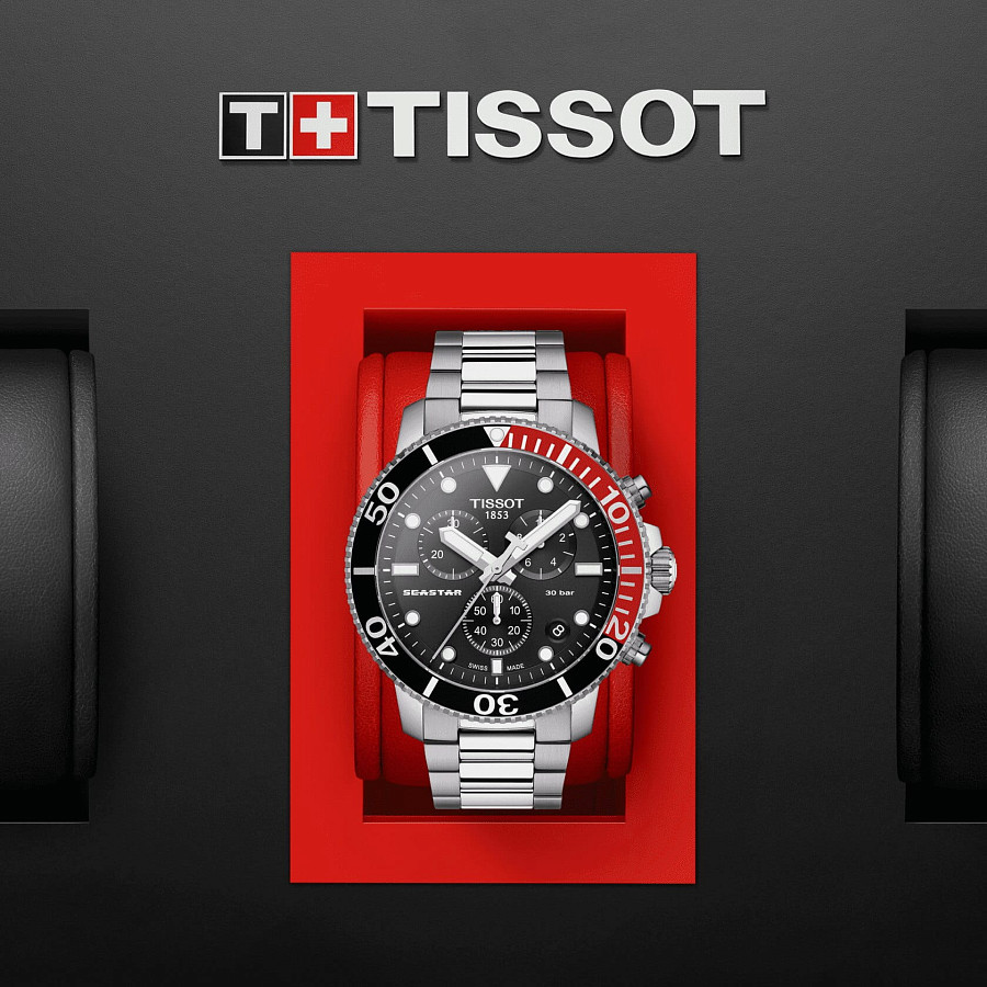 Часы Tissot Seastar 1000 Chronograph T120.417.11.051.01 — кварцевые, Швейцария, мужские