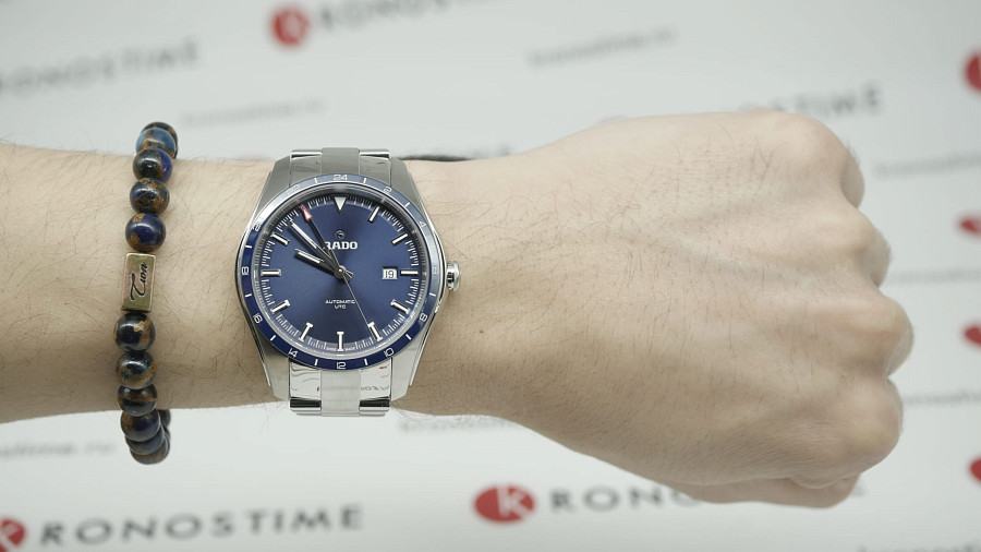 Часы Rado Hyperchrome Automatic UTC R32050203 — синий, металл сталь керамика