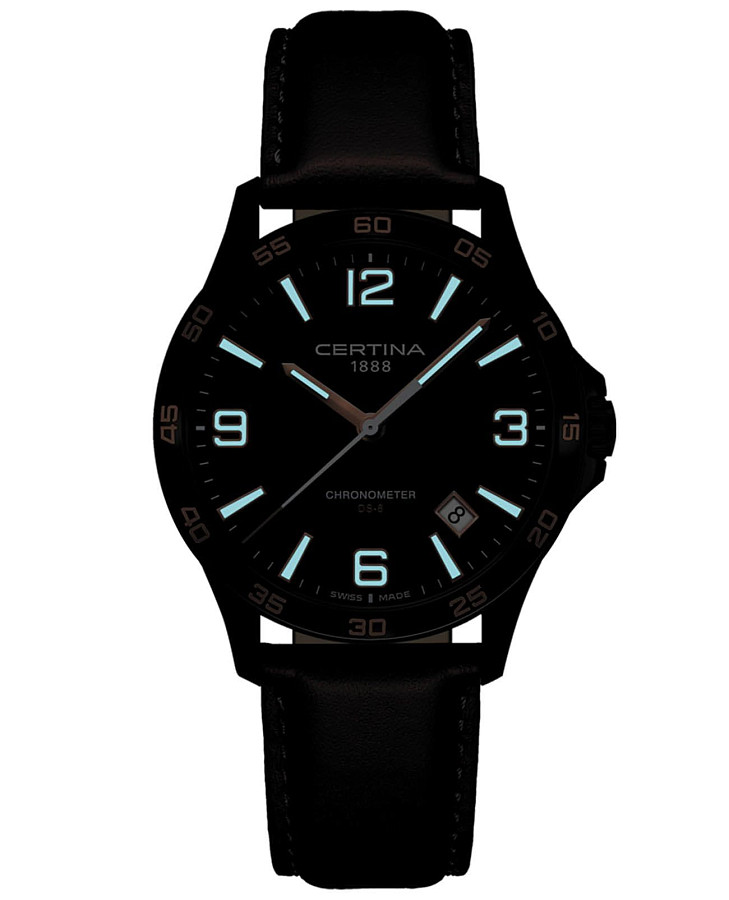 Часы Certina DS-8 C033.851.36.057.00 — кварцевые, сталь металл