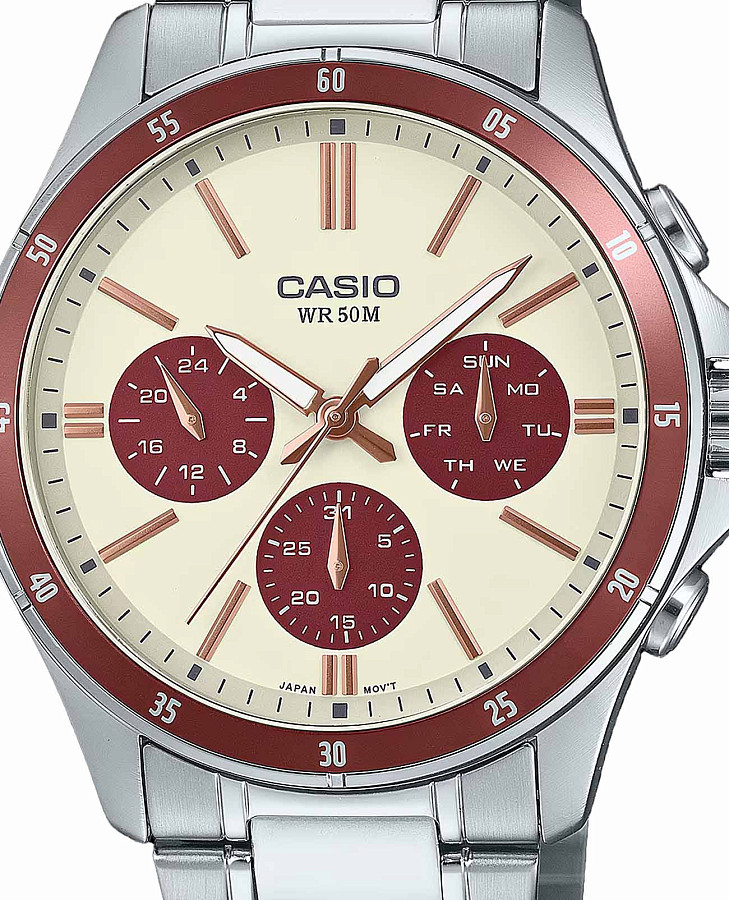 Часы Casio Collection MTP-1374D-5A2 — кварцевые, сталь металл
