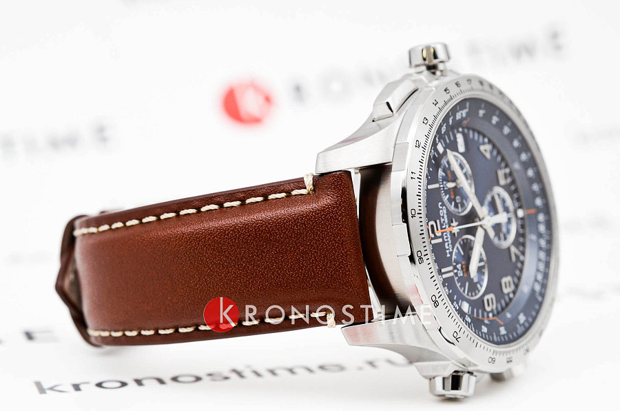 Часы Hamilton Khaki X-Wind GMT Chrono Quartz H77922541 — сталь, Швейцария