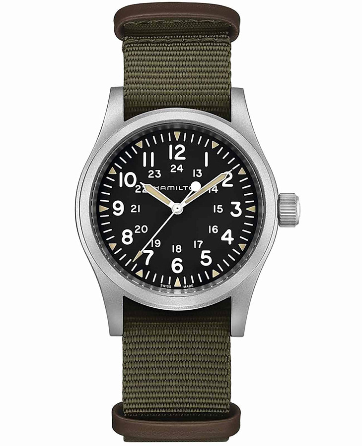 Часы Hamilton Khaki Field Mechanical H69439931 — мужские, черный