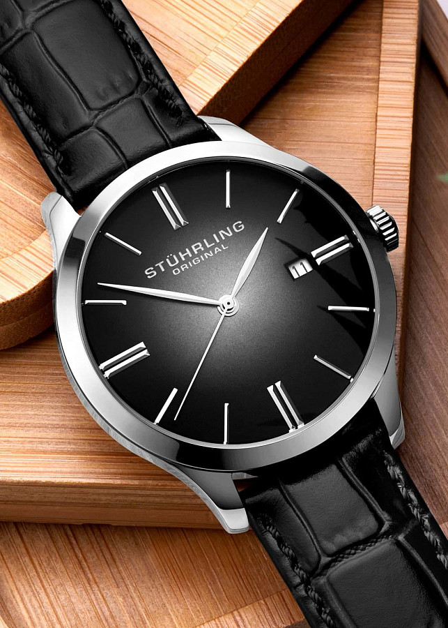 Часы Stuhrling Symphony 4014.1 — кожаный, мужские