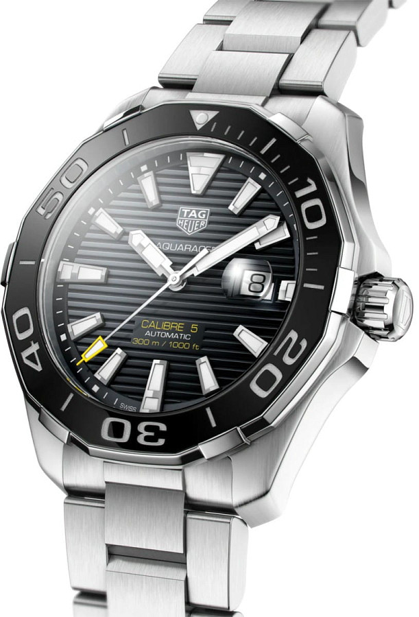 Часы TAG Heuer Aquaracer Calibre 5 Automatic WAY201A.BA0927 — мужские, нержавеющая сталь