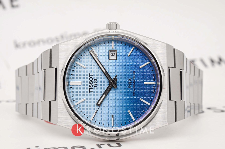 Часы Tissot PRX Powermatic 80 40mm Gradient T137.407.11.351.01 — механические, сталь металл