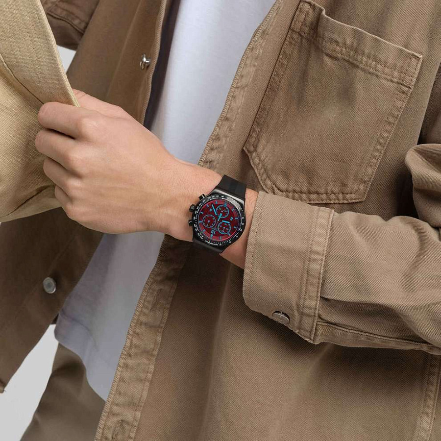Часы Swatch I New Chrono YVB417 — резина, мужские