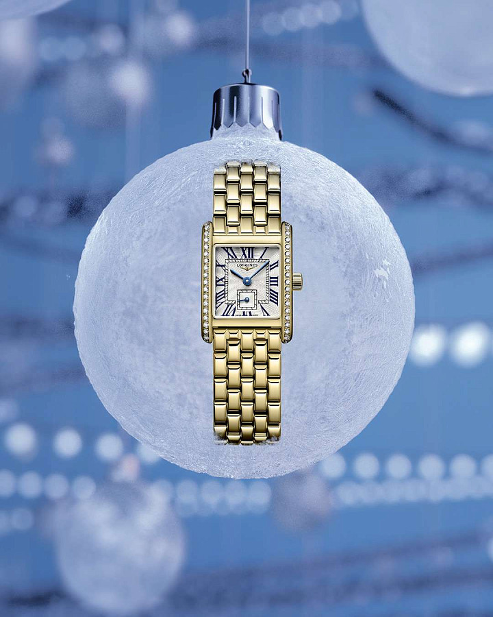 Часы Longines Mini DolceVita L5.200.7.71.6 — белый, золото металл