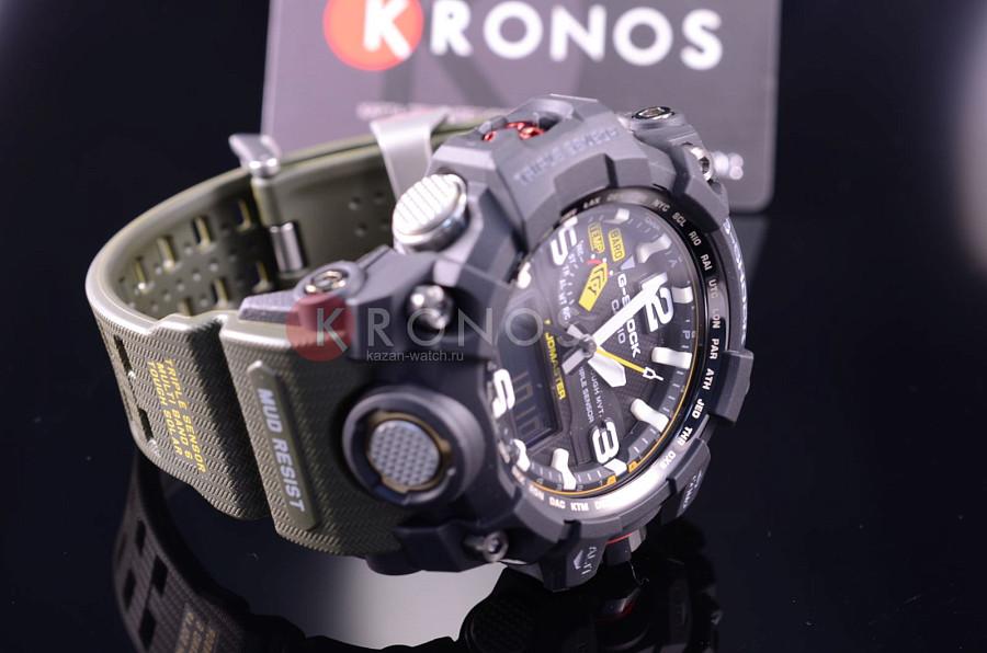 Часы Casio G-Shock GWG-1000-1A3 — зеленый, электронные