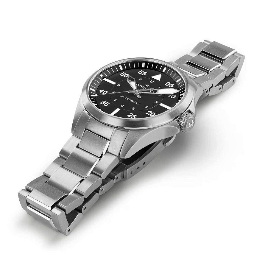 Часы Hamilton Khaki Aviation Pilot Auto H76305130 — мужские, нержавеющая сталь