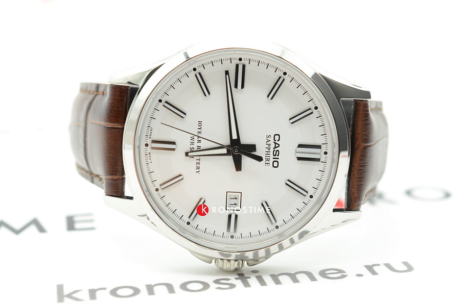 Часы Casio Collection MTS-100L-7AVDF (MTS-100L-7A) — сталь металл, Япония