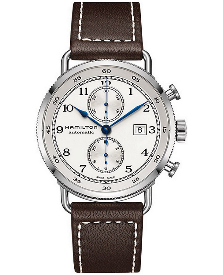 Часы Hamilton Khaki Navy Pioneer Auto Chrono H77706553 — мужские, белый