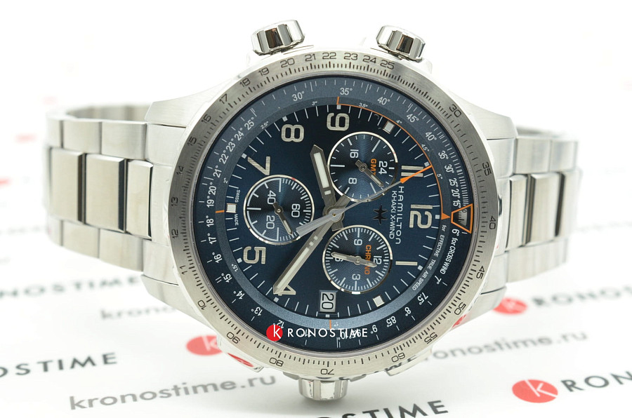 Часы Hamilton Khaki Aviation X-Wind GMT H77922141 — Швейцария, кварцевые