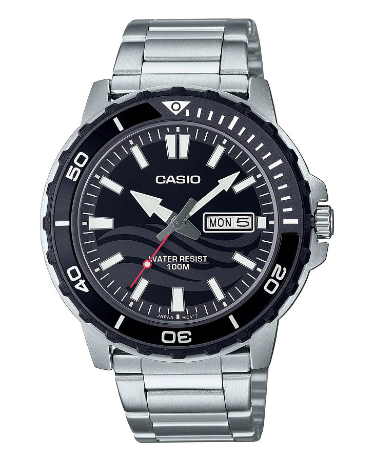 Часы Casio Collection MTD-125D-1A1 — мужские, черный