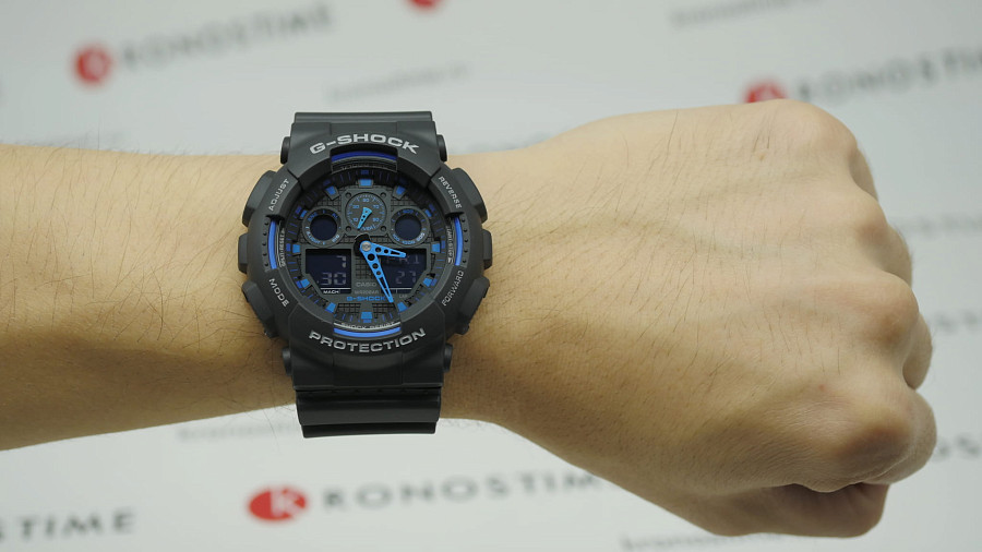 Часы Casio G-Shock GA-100-1A2NDR (GA-100-1A2DR) — артикул GA-100-1A2, Япония