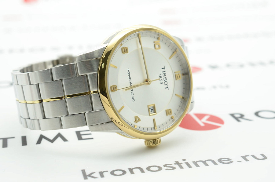 Часы Tissot Luxury Powermatic 80 T086.407.22.037.00 — мужские, сталь c pvd покрытием