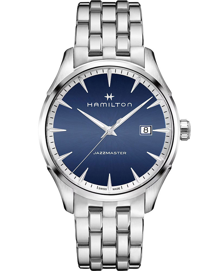 Часы Hamilton Jazzmaster Gent Quartz H32451141 — мужские, синий