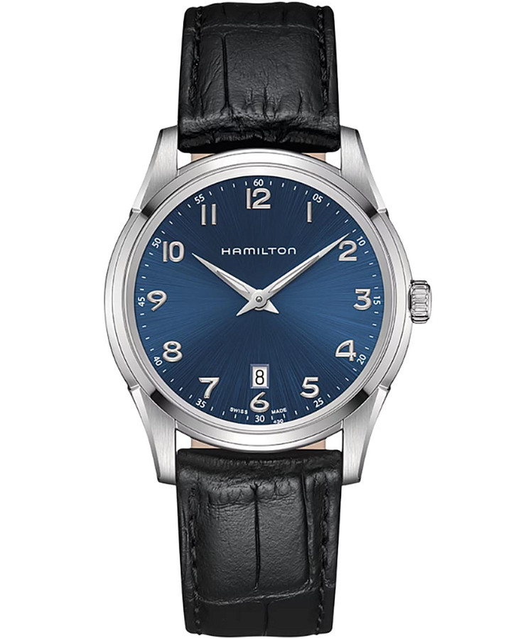 Часы Hamilton Jazzmaster Thinline Quartz H38511743 — мужские, синий