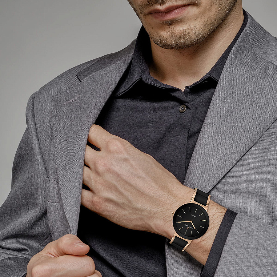 Часы Jacques Lemans High Tech Ceramic 42-8C — кварцевые, сталь металл