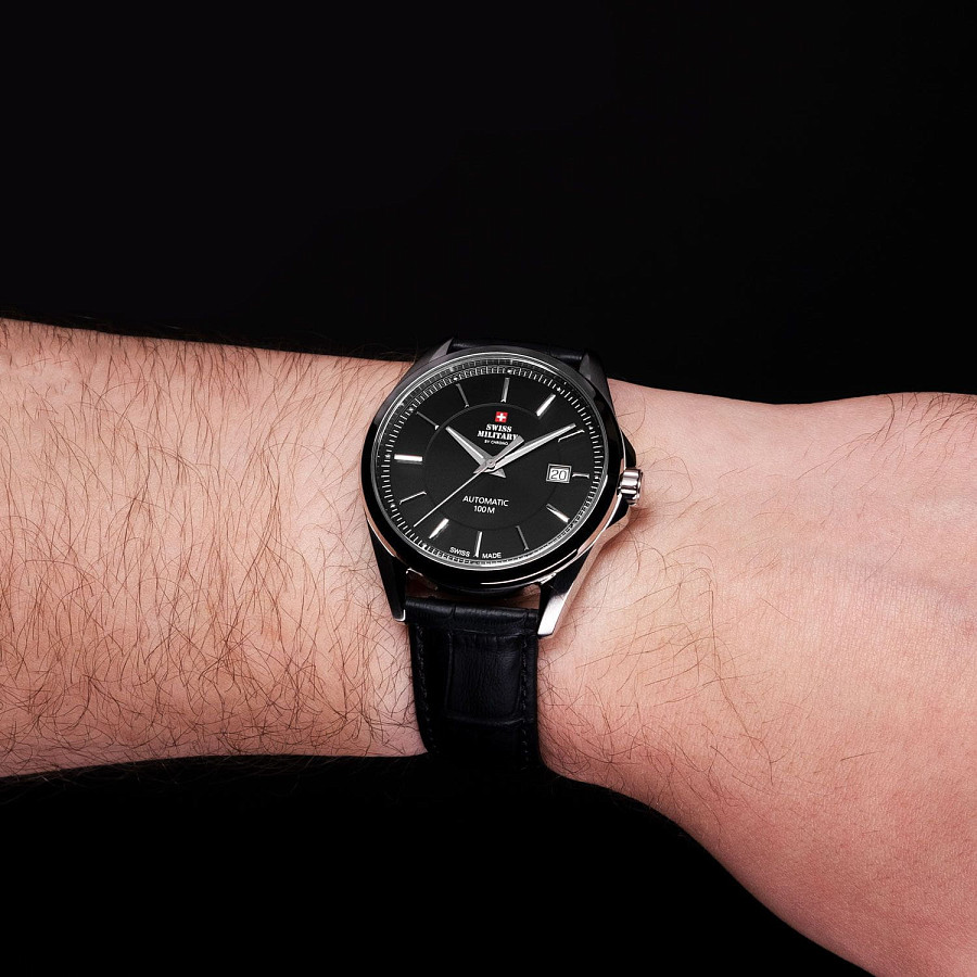 Часы Swiss Military by Chrono SMA34085.13 — черный, металл сталь