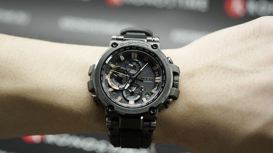 Часы Casio G-Shock Premium MTG-B1000TJ-1A — черный, сталь металл карбон пластик