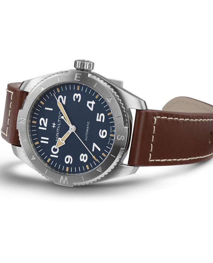 Часы Hamilton Khaki Field Expedition Auto H70315540 — мужские, кожаный