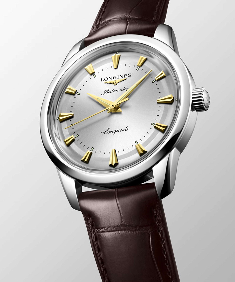 Часы Longines Conquest Heritage L1.650.4.72.0 — механические, сталь металл