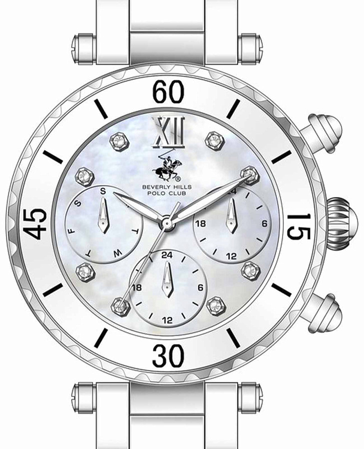 Часы Beverly Hills Polo Club BP3774X.320 — кварцевые, сталь металл керамика
