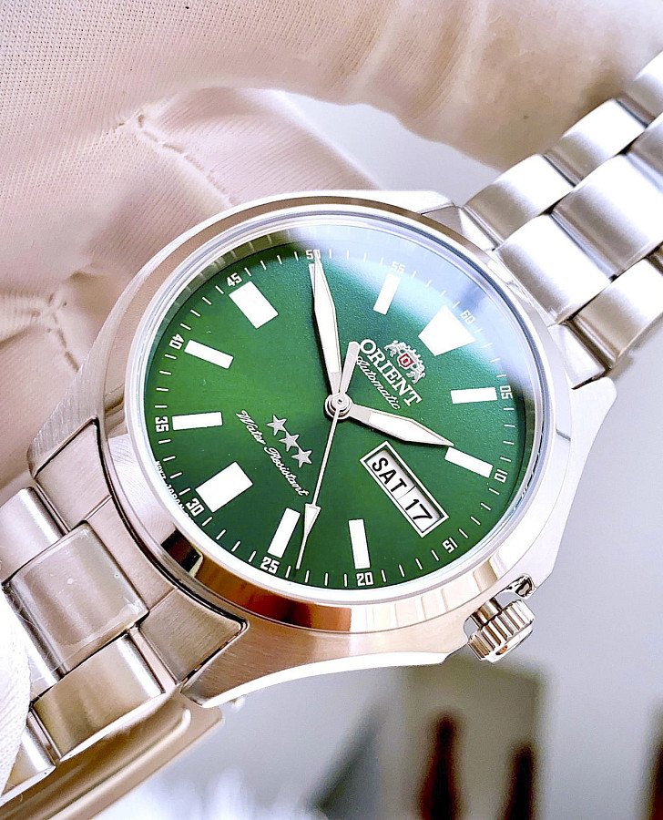 Часы Orient 3 Stars RA-AB0F08E (RN-AB0F08E) — механические, сталь металл