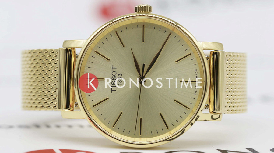 Часы Tissot Everytime Lady T143.210.33.021.00 — женские, нержавеющая сталь с pvd-покрытием
