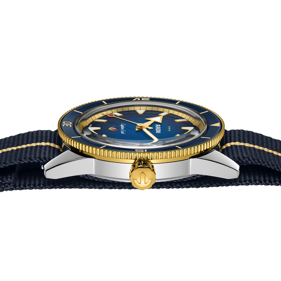 Часы Rado Captain Cook X European Cricket Special Edition R32138208 — синий, сталь металл