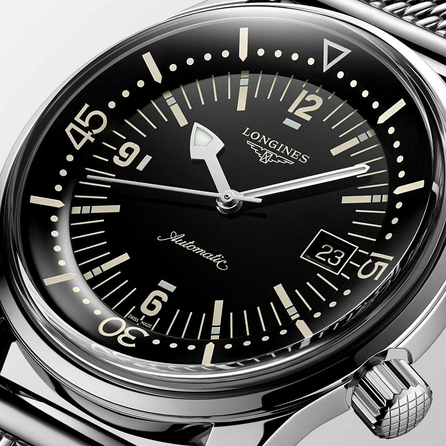 Часы Longines Legend Diver Watch L3.774.4.50.6 — нержавеющая сталь, мужские