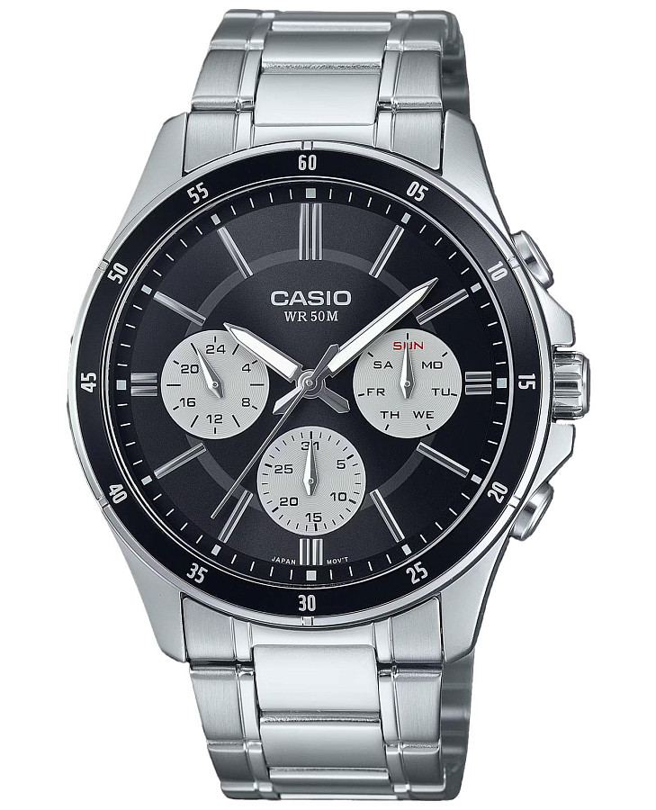 Часы Casio Collection MTP-1374D-1A3 — мужские, черный