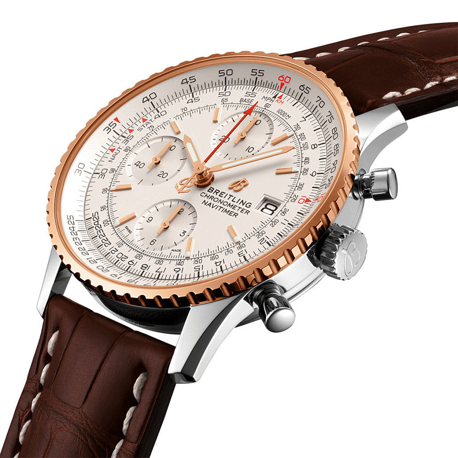 Часы Breitling Navitimer Chronograph 41 U13324211G1P2 — механические, сталь металл золото