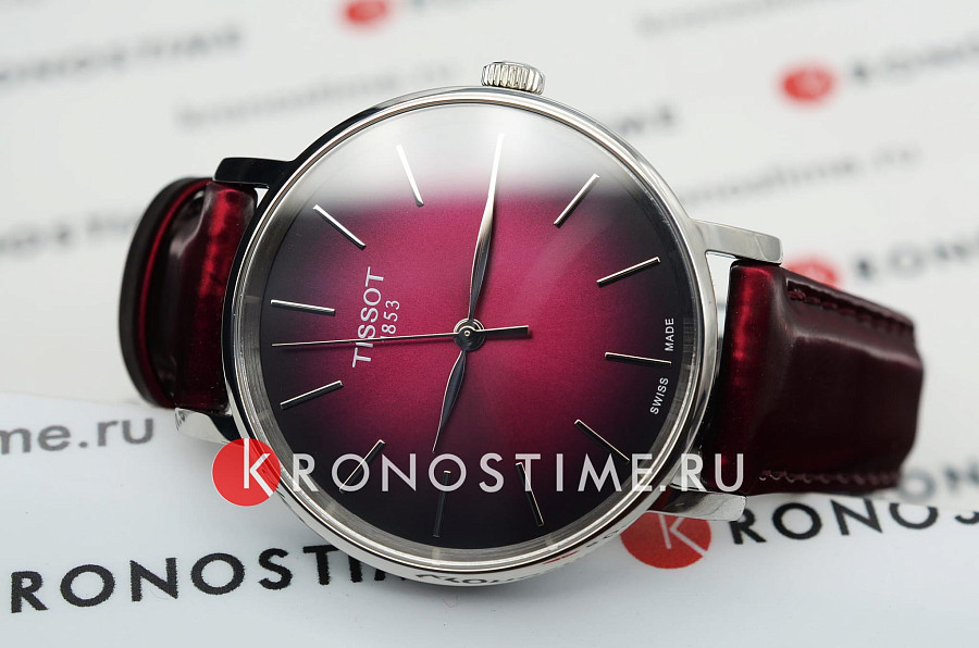 Часы Tissot Everytime Lady T143.210.17.331.00 — женские, красный