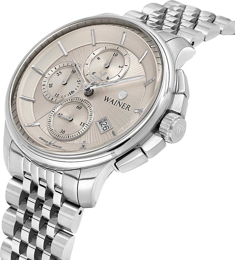 Часы Wainer WA.19100-D — кварцевые, сталь