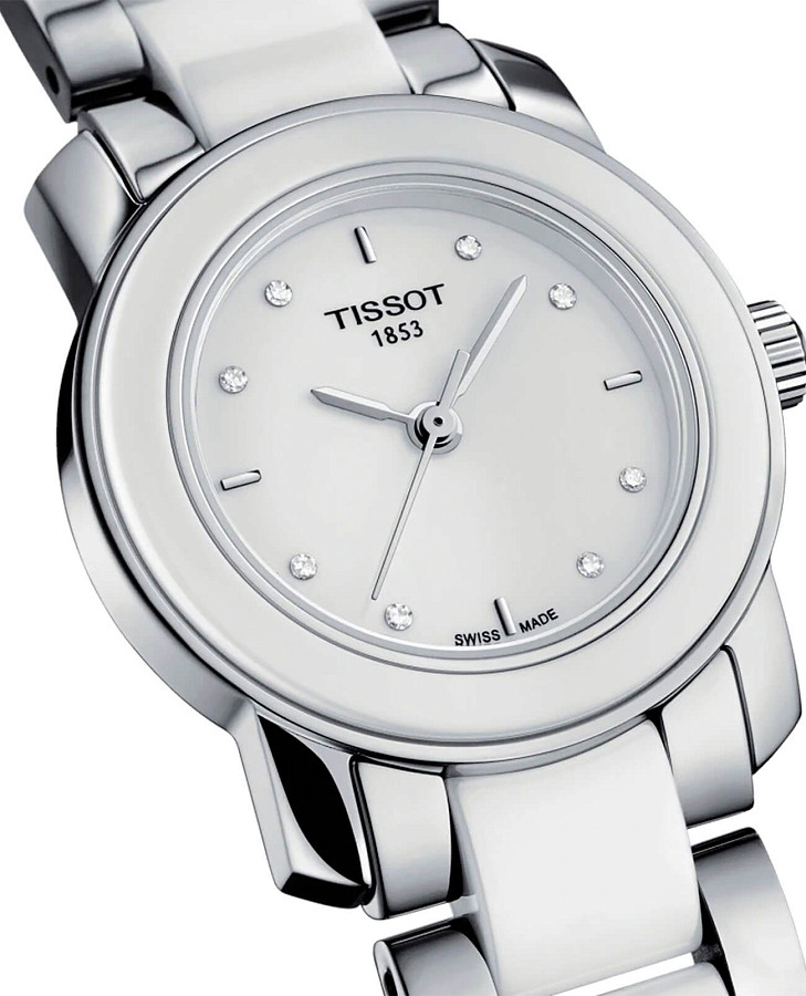 Часы Tissot Cera T064.210.22.016.00 — кварцевые, сталь металл керамика