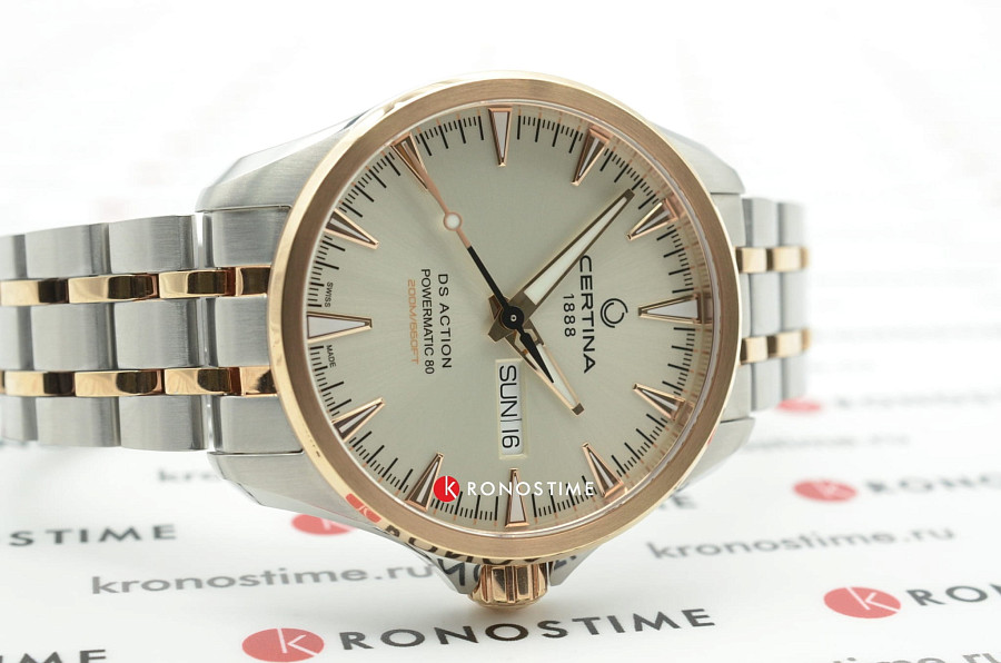 Часы Certina DS Action Day-Date Powermatic 80 C032.430.22.031.00 — сталь металл, Швейцария