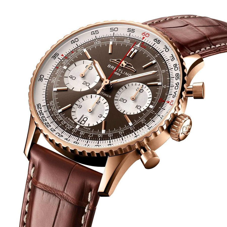 Часы Breitling Navitimer B01 Chronograph 41 RB0139211Q1P1 — механические, золото