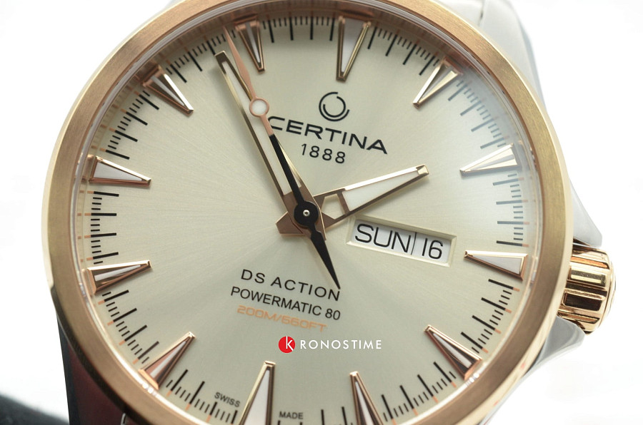 Часы Certina DS Action Day-Date Powermatic 80 C032.430.22.031.00 — сталь c pvd покрытием, мужские