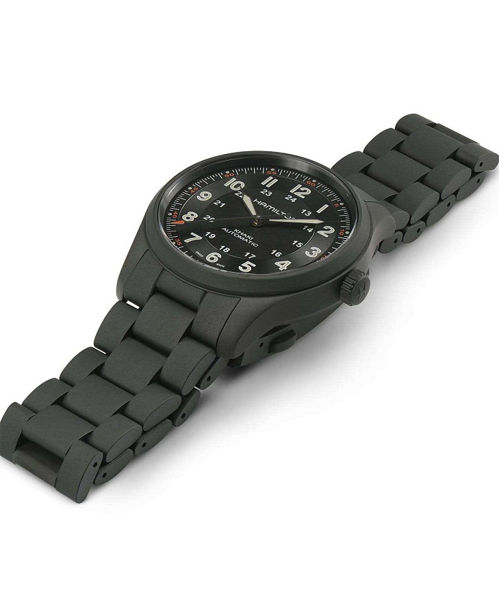 Часы Hamilton Khaki Field Titanium Auto H70215130 — черный, титан металл