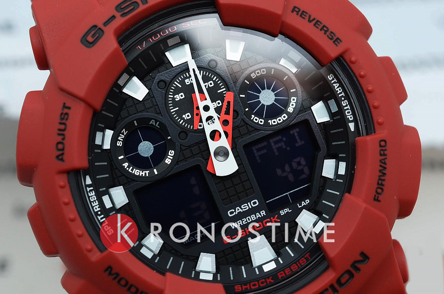 Часы Casio G-Shock GA-100B-4ADR (GA-100B-4A) — пластик, мужские, Япония