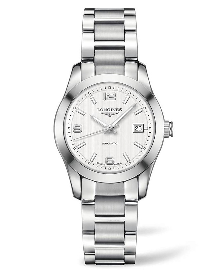 Часы Longines Conquest Classic L2.285.4.76.6 — женские, серебристый