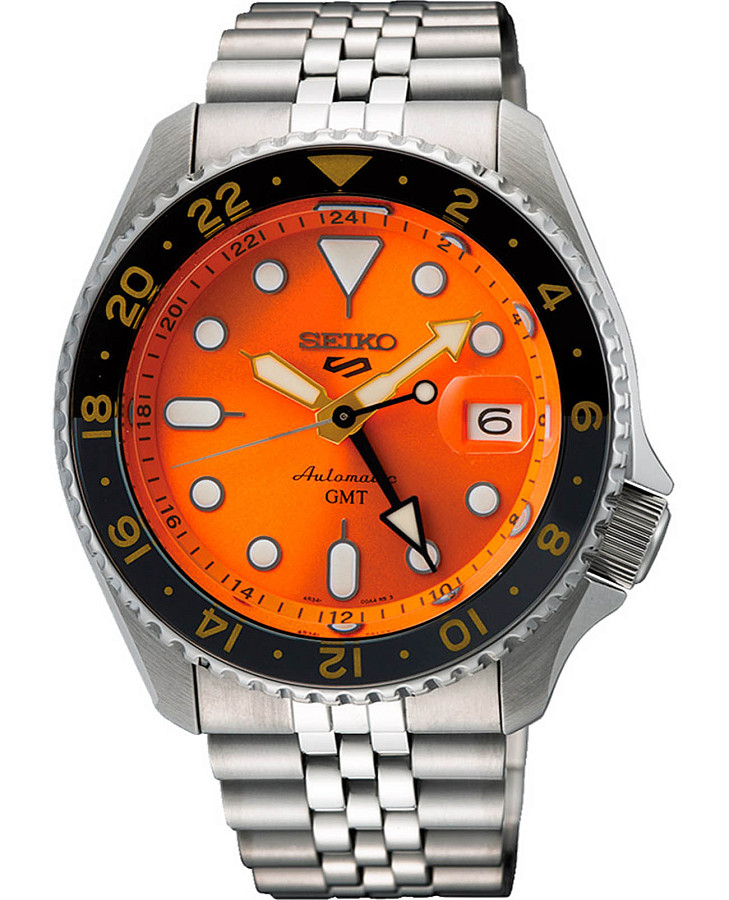 Часы Seiko 5 Sports SSK005K1 — мужские, оранжевый