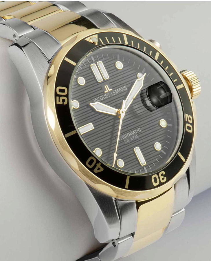Часы Jacques Lemans Hybromatic 1-2170L — кварцевые, сталь металл